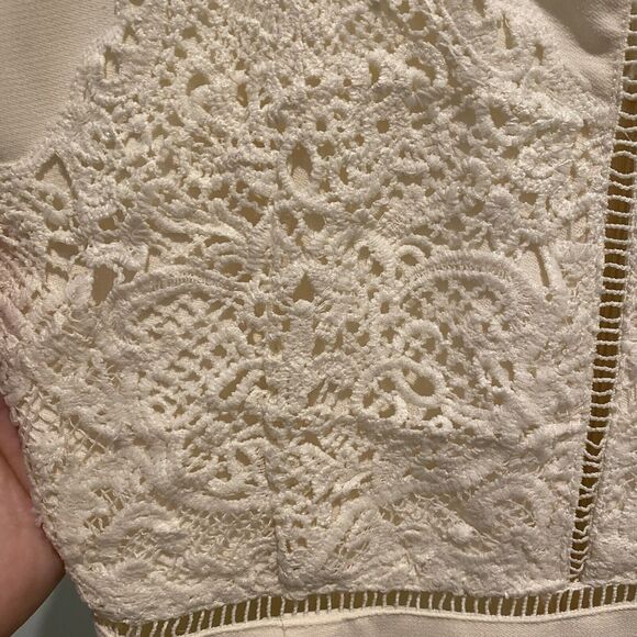 J.O.A. Los Angeles Mini Dress Size S Ivory Lined Bridal Shower Lace READ - Picture 6 of 13